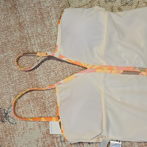 Sanctuary Tropical Print Lined Shirred Front One Piece Swimsuit Size M - Picture 7 of 11